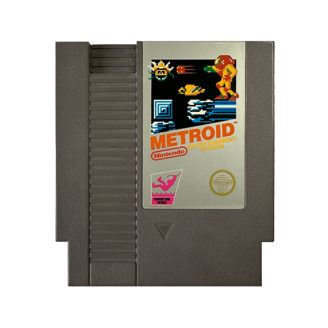 Title screen for Metroid for the NES