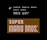 Title screen for Super Mario Bros. | Duck Hunt | World Class Track Meet for the NES