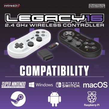 Legacy16 2.4GHz Wireless Controller for Super NES / Switch - Retro-bit