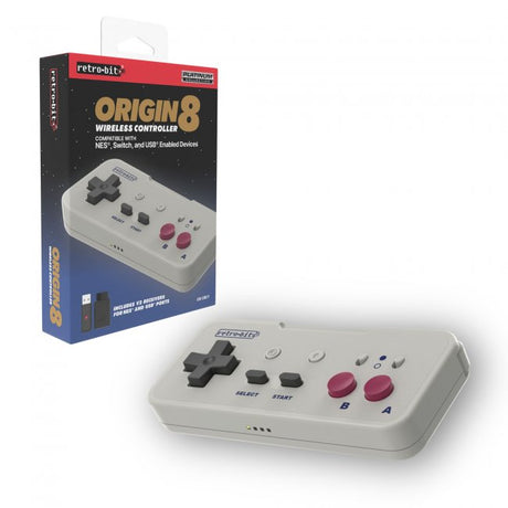 Retro-Bit Origin8 2.4 GHz Wireless Controller for NES / Switch