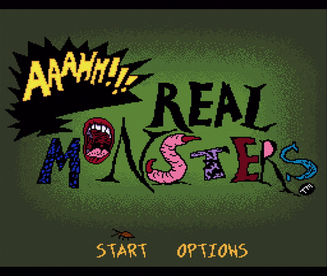 Title screen for Aaahh!!! Real Monsters for the SNES
