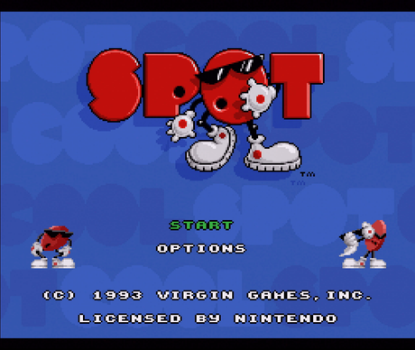 Title screen for Cool Spot for the SNES