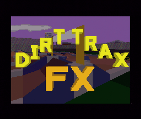 Title screen for Dirt Trax FX for the SNES