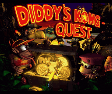 Title screen for Donkey Kong Country 2: Diddy's Kong Quest for the SNES