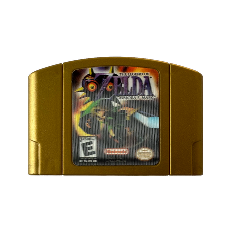 Gold Holographic collector's edition Legend of Zelda Majora's Mask cartridge for Nintendo 64