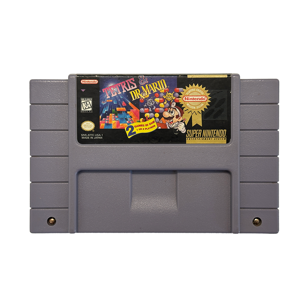 Tetris and Dr. Mario - Super Nintendo